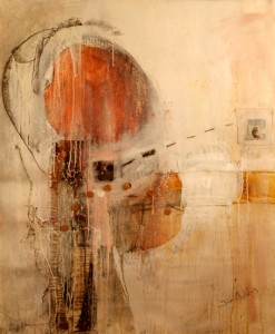 Jim Adams, Looking Back, acrylic, graphite, canvas, 60 x 48 inches